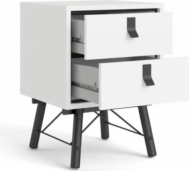 Nočný stolík Rony biely mat