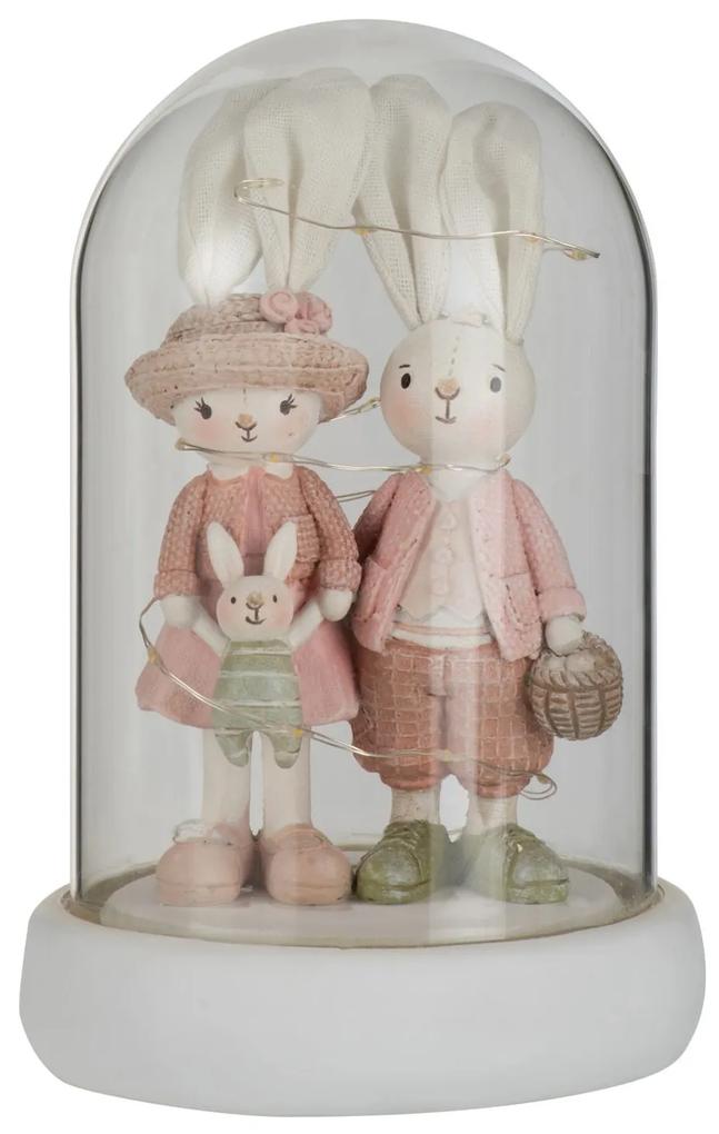 Dekorácie králičie dievča a chlapec v poklope - 12 * 12 * 18 cm