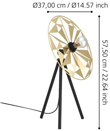 Eglo 43808 - Stolná lampa CASTANUELO 1xE27/40W/230V