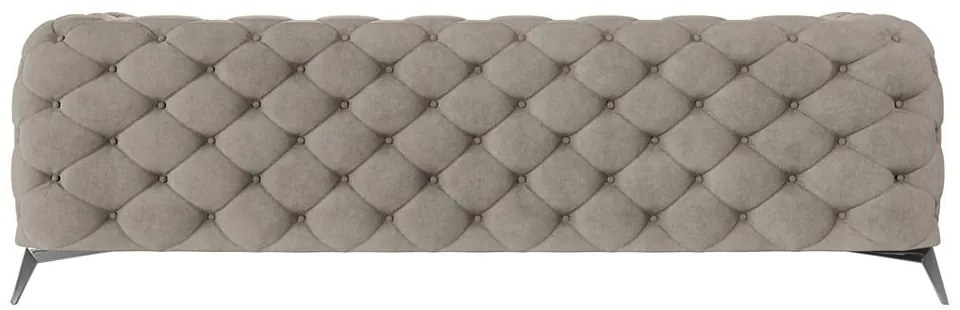 Sivobéžová zamatová pohovka 243 cm Chelsea – Ropez