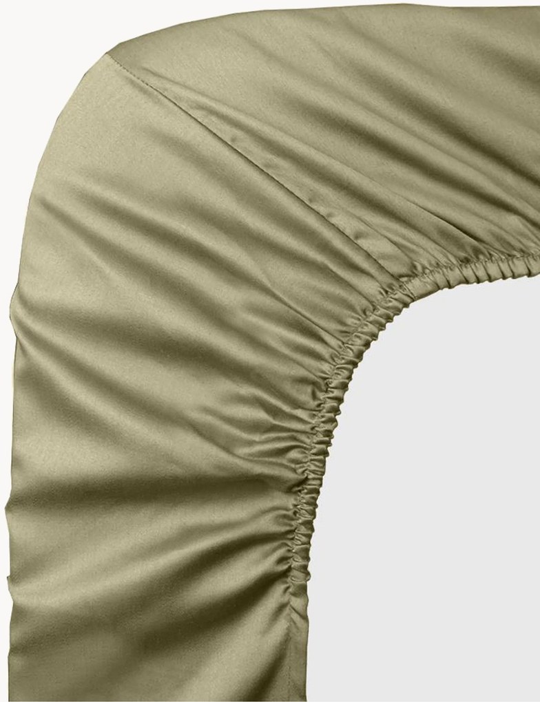 Elastická plachta na kontinentálnu posteľ z bavlneného saténu Ava, V 50 cm