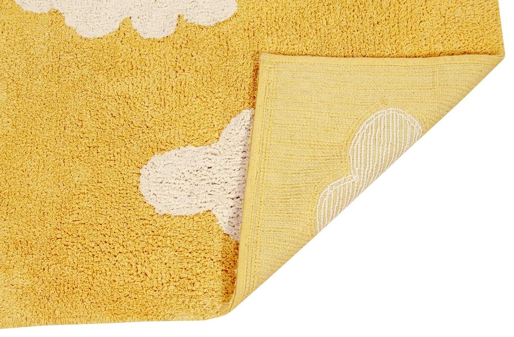 Prateľný koberec cloudio 120 x 160 cm žltý MUZZA