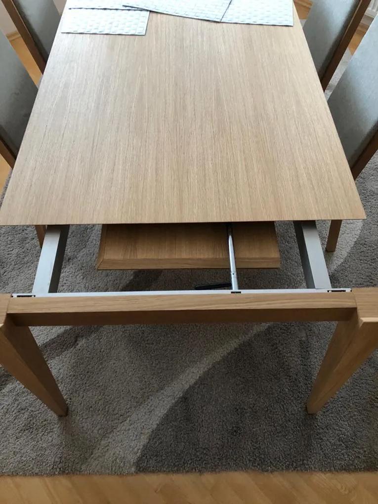 Jedálenský stôl PERMON rozťahovací 180 cm - dub prírodný
