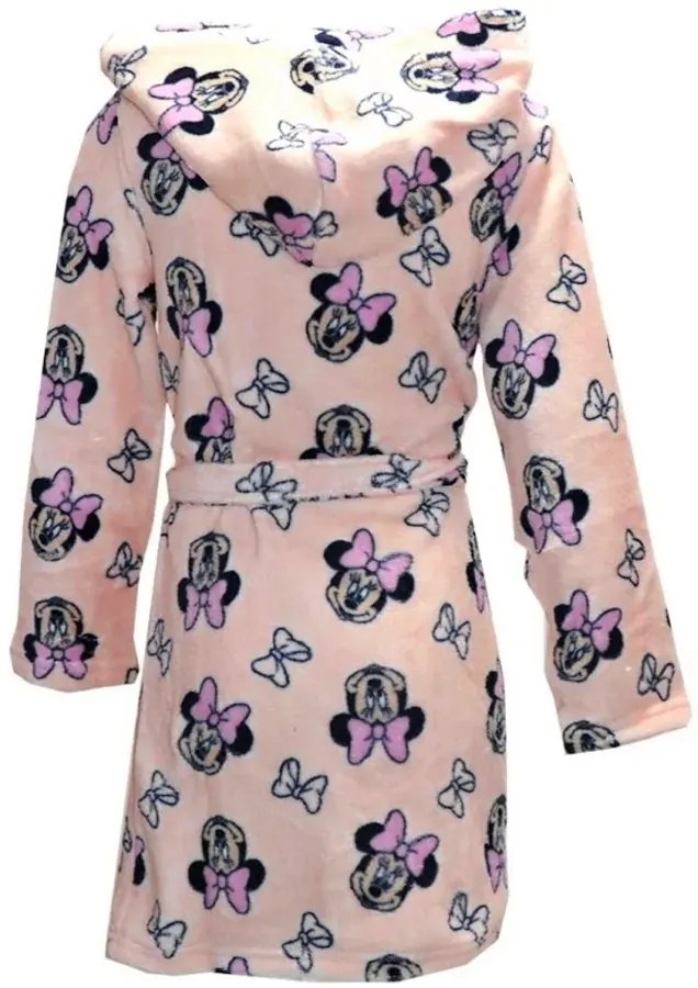 Detský / dievčenský župan s kapucňou Minnie Mouse - Disney - broskyňovo oranžový, 98 / 104
