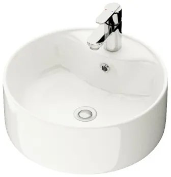 BATH DELUXE 06-038-09-11-00 - Umývadlo na dosku VIKEDAL Ø 38 cm keramika/biela