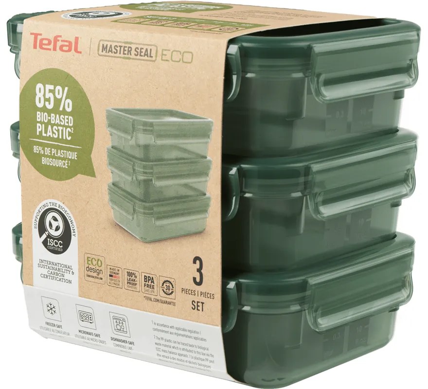 Sada dóz na potraviny Tefal Master Seal Eco 3 ks 0,8 l N1170710 (rozbalené)