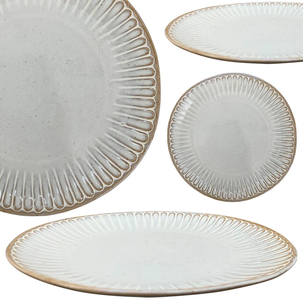 Keramický dezertný tanier Grau, (fi) 21 cm, sivá