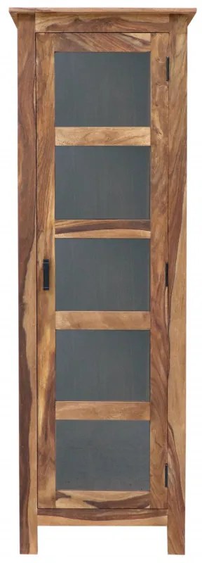 Vitrína Rami 60x180x45 indický masív palisander Super natural