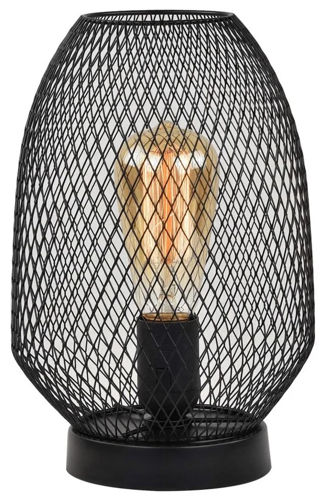 Stolná lampa, kov/čierna, ANLEY