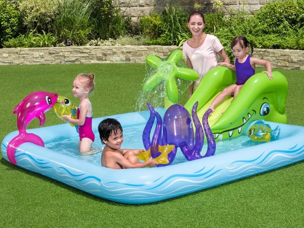 BESTWAY Detský bazén Bestway, detské ihrisko, akvárium + šmykľavka 53052