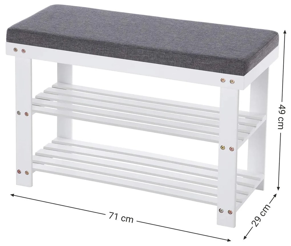 Botník s lavicou Petite Malo biely