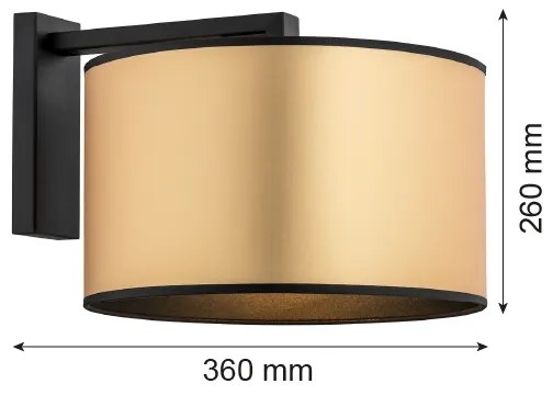 Argon 4295 - Nástenná lampa KARIN 1xE27/15W/230V mosadz/čierna