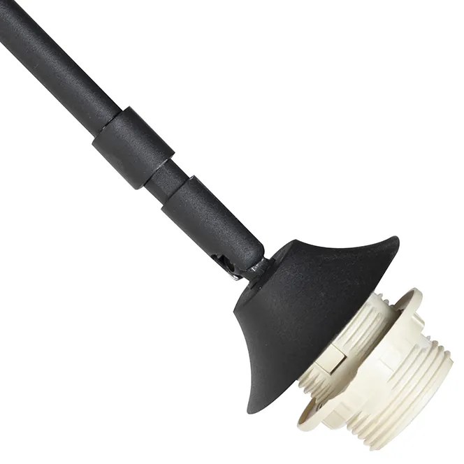 Moderná oblúková lampa čierna s mramorovým podstavcom - XXL