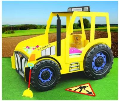 Plastiko Inlea4Fun detská postieľka Traktor žltá