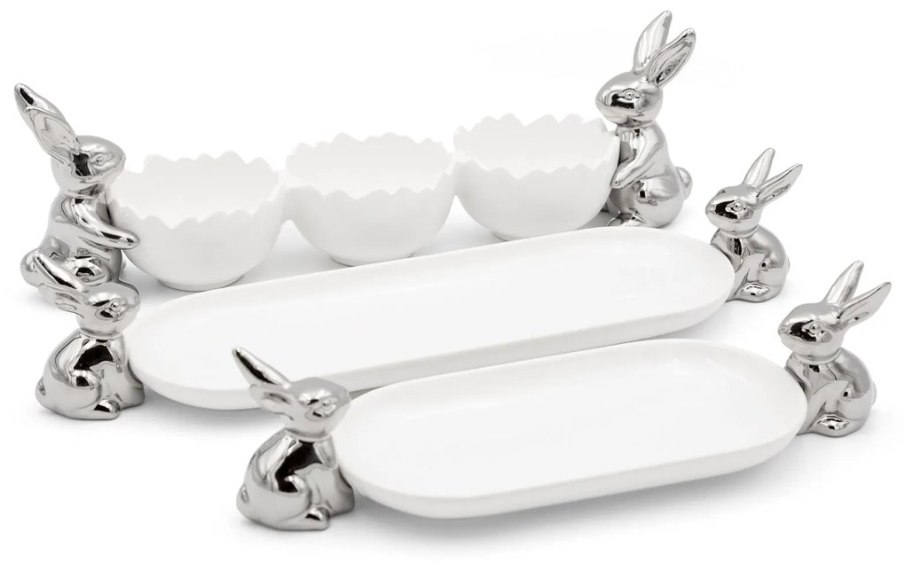 VEĽKONOČNÁ KERAMICKÁ MISA EASTER10 41X13 CM VIACFAREBNÁ