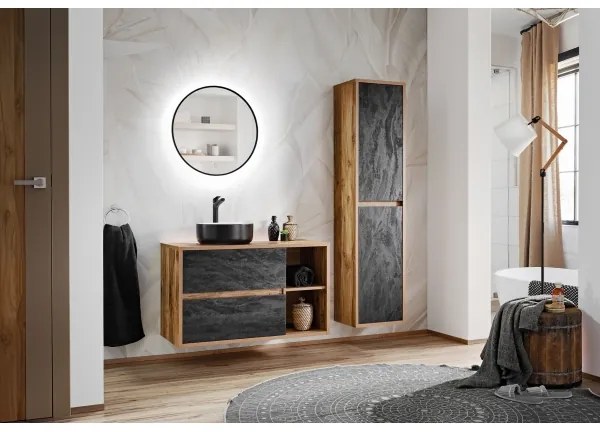 COMAD UM-6259 SIMPLE 8. - Umyvadlo na dosku SIMPLE pr. 36 cm biela/čierna