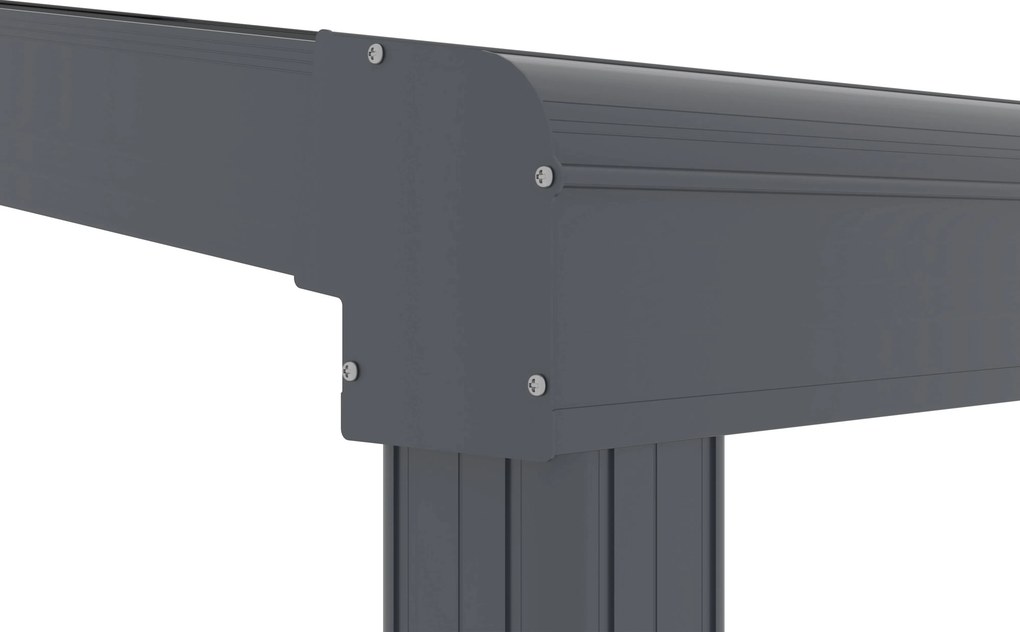 Hliníková pergola BestBerg PZ-9A / 9 m² / antracit/sivá