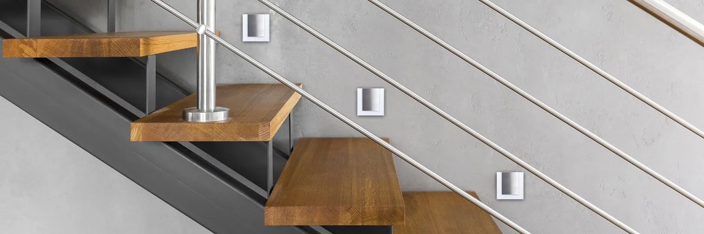 Schodiskové LED svietidlo Capri, 1x LED 0,6w, 6500k, s