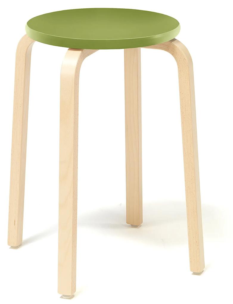 Drevená stolička NEMO, V 530 mm, breza, zelená