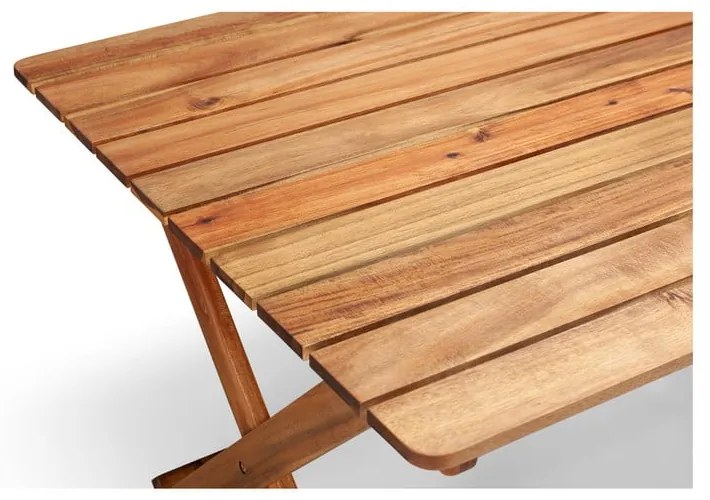 Záhradný stôl z akáciového dreva Bonami Essentials Natur, 88 x 114 cm