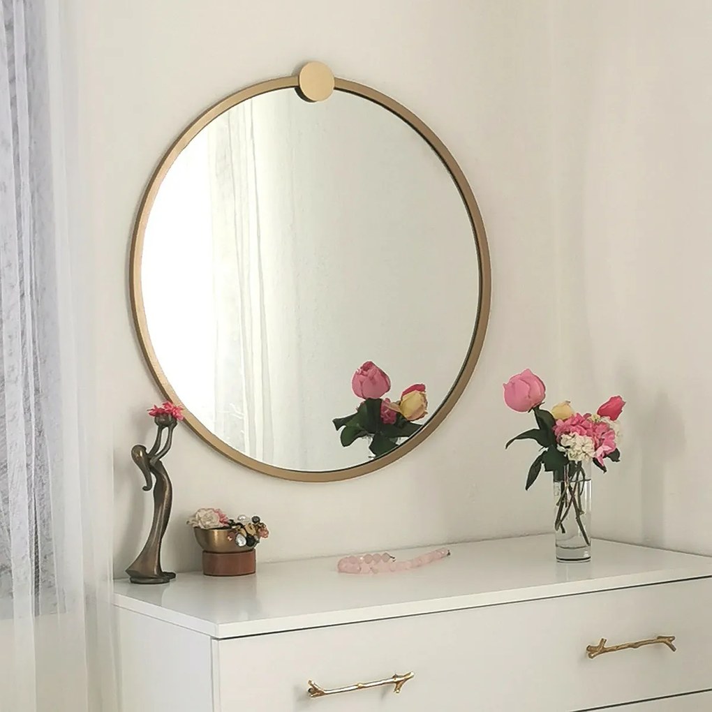 Zrkadlo Gold Metal Ayna 60 cm