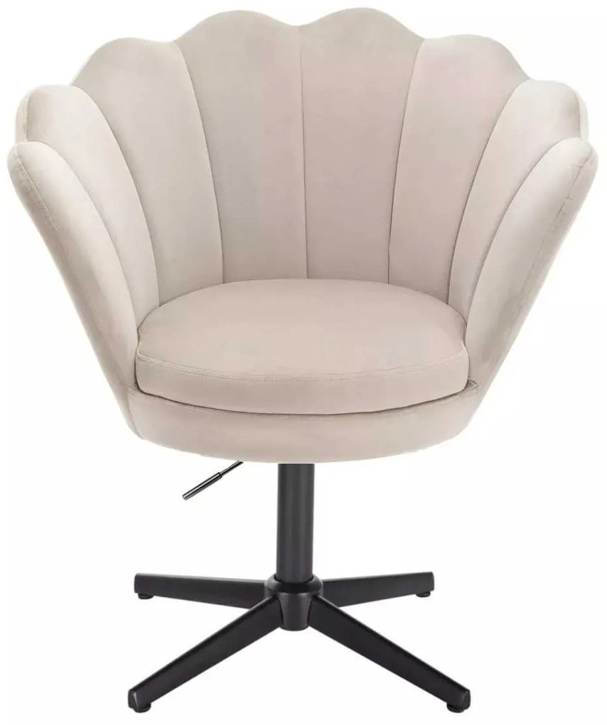 LuxuryForm DESIGN Kreslo FREY VELUR na čiernom kríži - latte