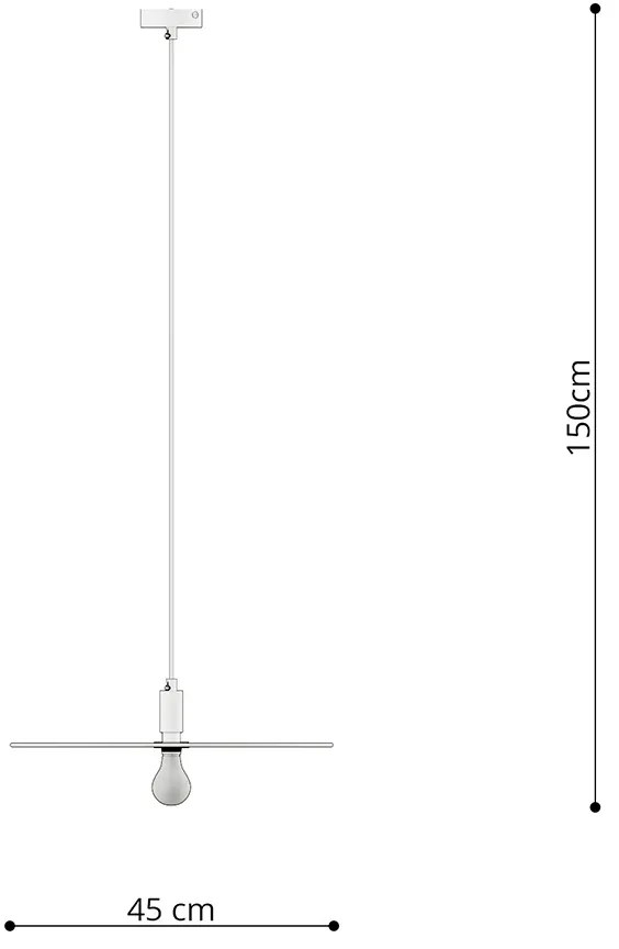 Závesné svietidlo Sirkel, 1x čierne drôtené tienidlo, (fi 45 cm)