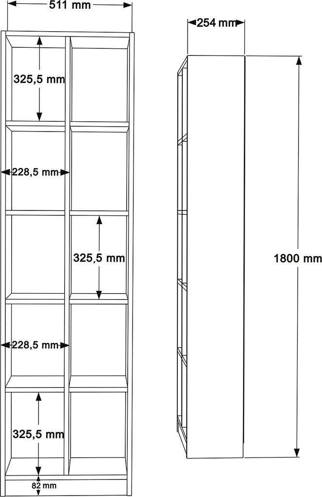 Knižnica Houseland Liora biela