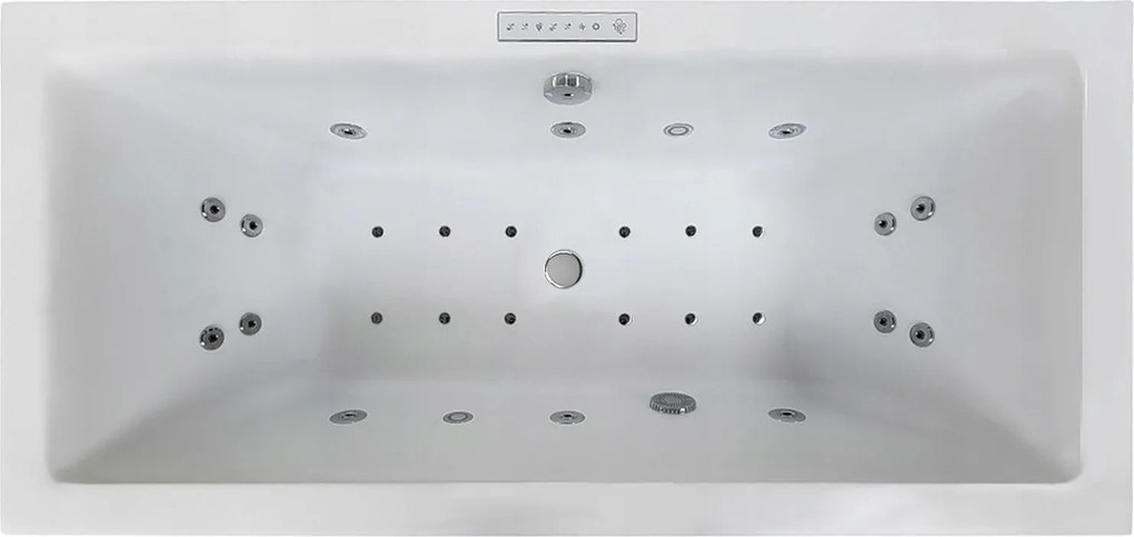 Veľká dvojmiestna masážna vírivka obdĺžniková akrylová 180x80