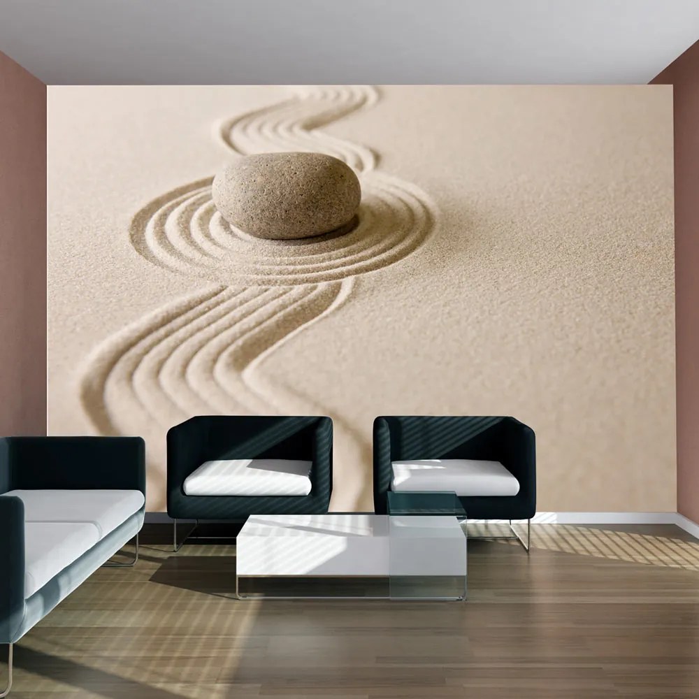 Artgeist Fototapeta - Zen sand garden Veľkosť: 200x154, Verzia: Premium