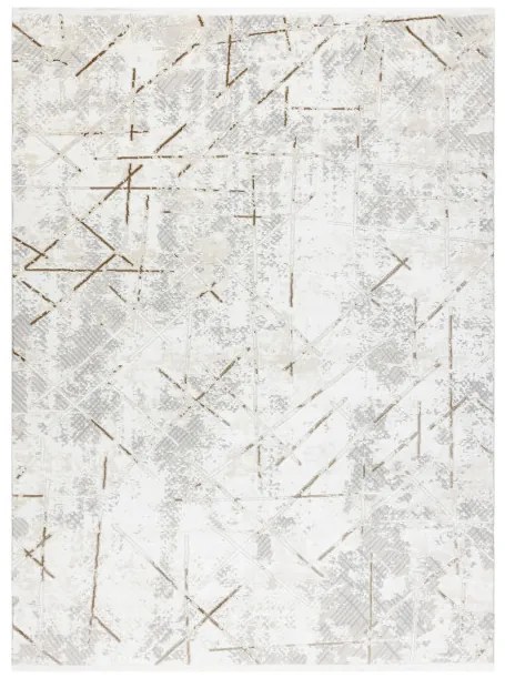 Koberec DUKE 51393 krémový / zlatý, geometrický / vintage / strapce