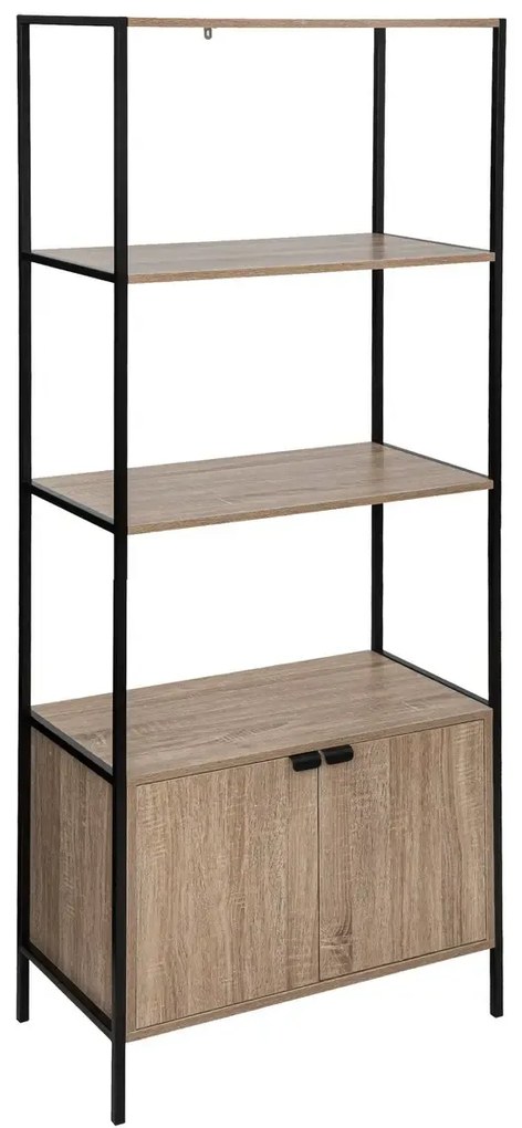 Regál so skrinkou a policami v dekore dub ALIA II