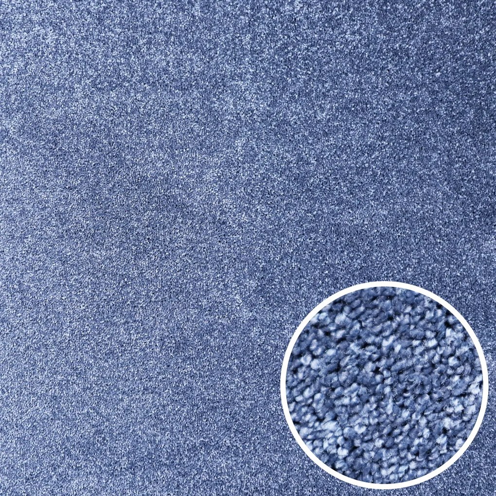 AKCIA: 170x120 cm Kusový koberec Velur Ultra tm. modrý - obšitý zo všetkých strán, šíře, modrá, filc, kancelária, AladinWorld Expres