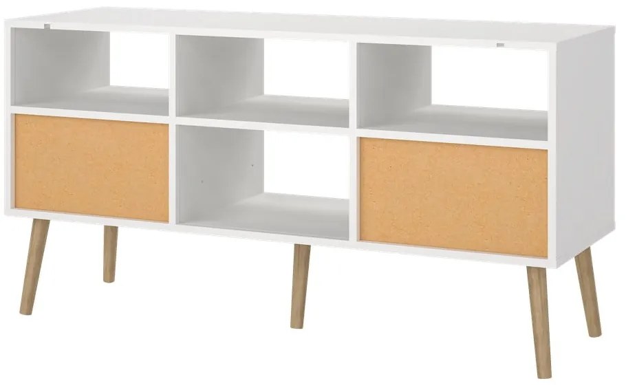 Biely TV stolík 117x61 cm Bodo – Tvilum