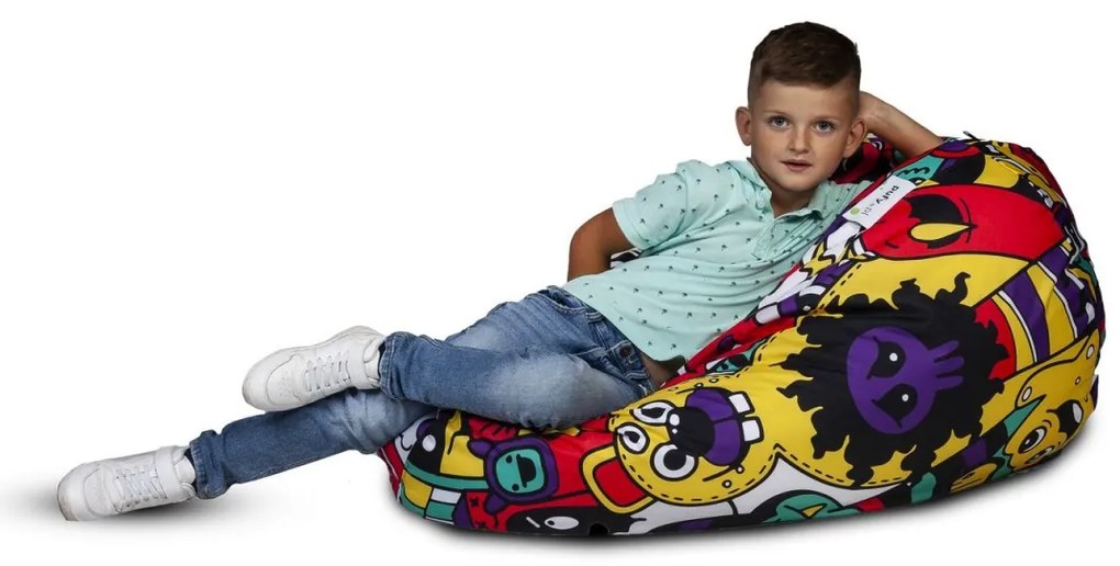 INTERMEDIC Sedací vak Sako Modern – 300 L, polyester, univerzálny dizajn Farba: DG50 - Farebné Príšerky