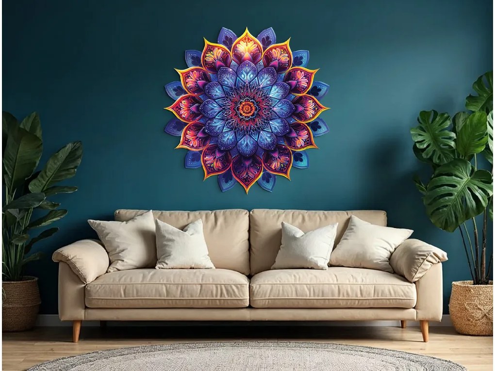 drevko | Kvetinová mandala Fialová múdrosť 45 x 445 cm