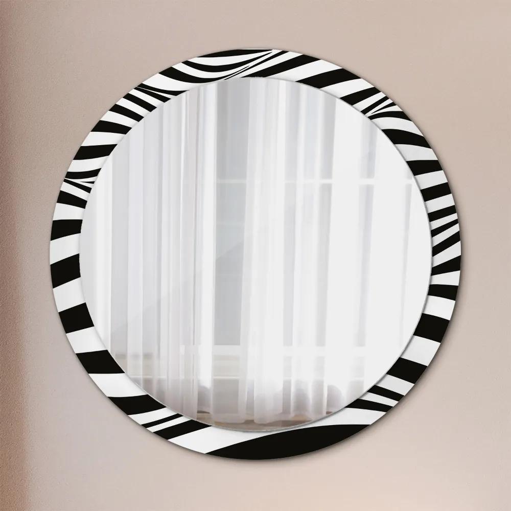 Okrúhle ozdobné zrkadlo Abstraktná vlna fi 100 cm