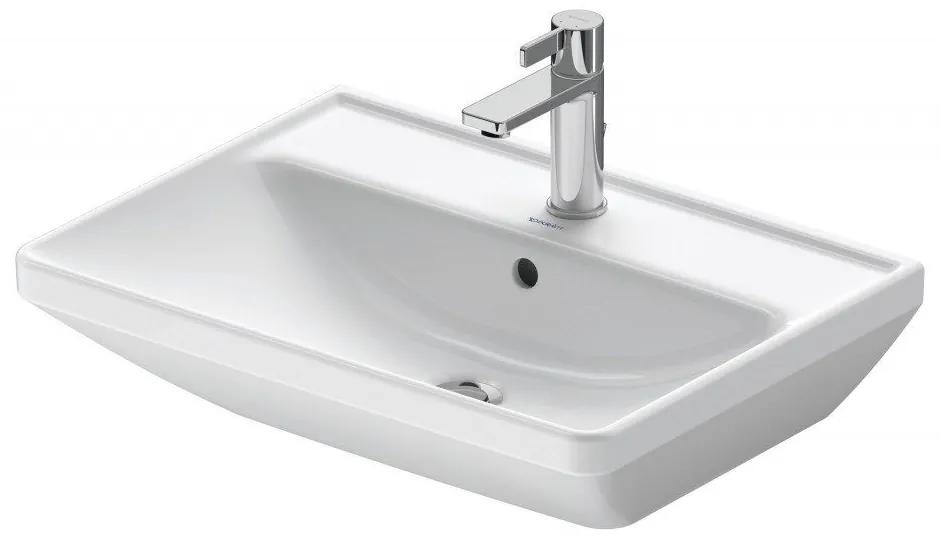DURAVIT D-Neo závesné umývadlo s otvorom, s prepadom, 600 x 440 mm, biela, 2366600000