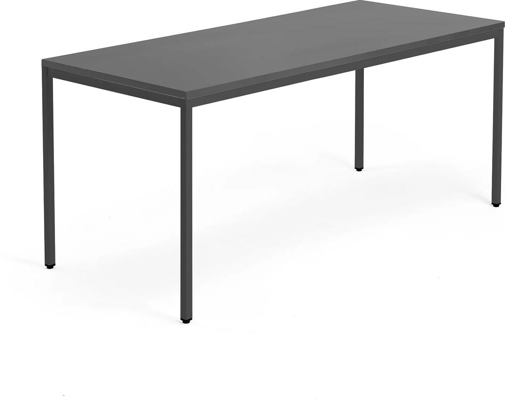 Kancelársky pracovný stôl Modulus, 1800x800 mm, čierna/čierna