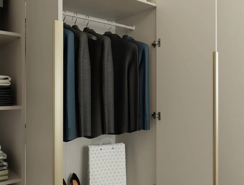 Šatníková skriňa SENSO 4D 200 cm kašmírová