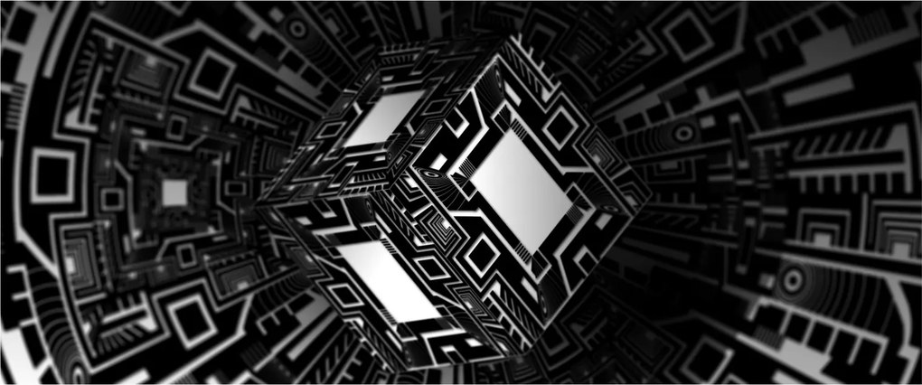 Obraz abstraktné kocky (120x50 cm)