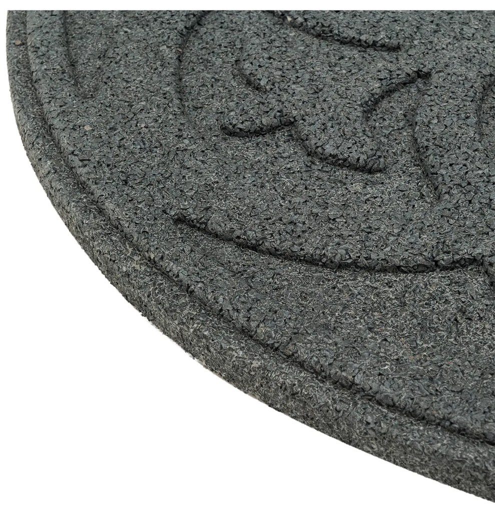Dekoratívny záhradný nášľap ORNAMENT, sivý, obojstranný, okrúhly MHEU5000061