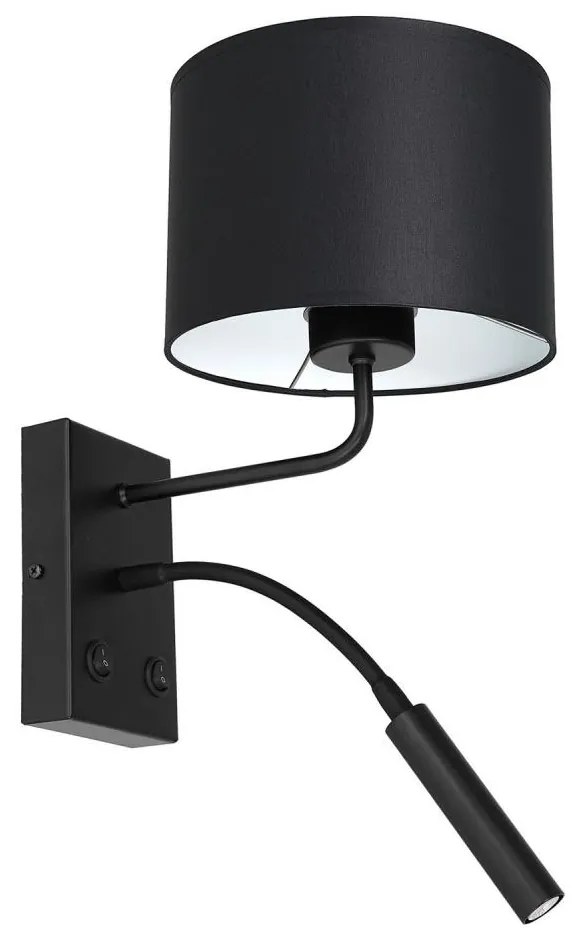 Luminex Nástenná lampa ARDEN 1xE27/60W+1xG9/8W/230V čierna/biela LU3468