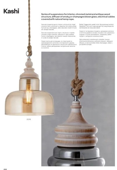 Redo 01-1399 - Luster na lanku KASHI 1xE27/42W/230V