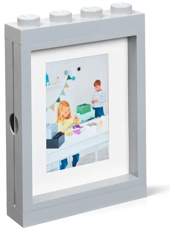 Sivý rámček na fotku LEGO®, 19,3 x 26,8 cm