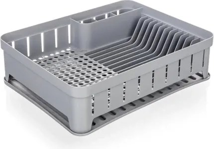 Odkvapkávač na riad myKitchen 40x31 cm, šedý%