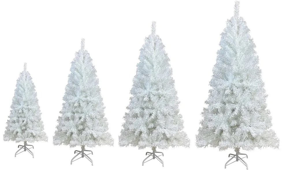 Umelý vianočný stromček biely, v rôznych veľkostiach, 120 cm