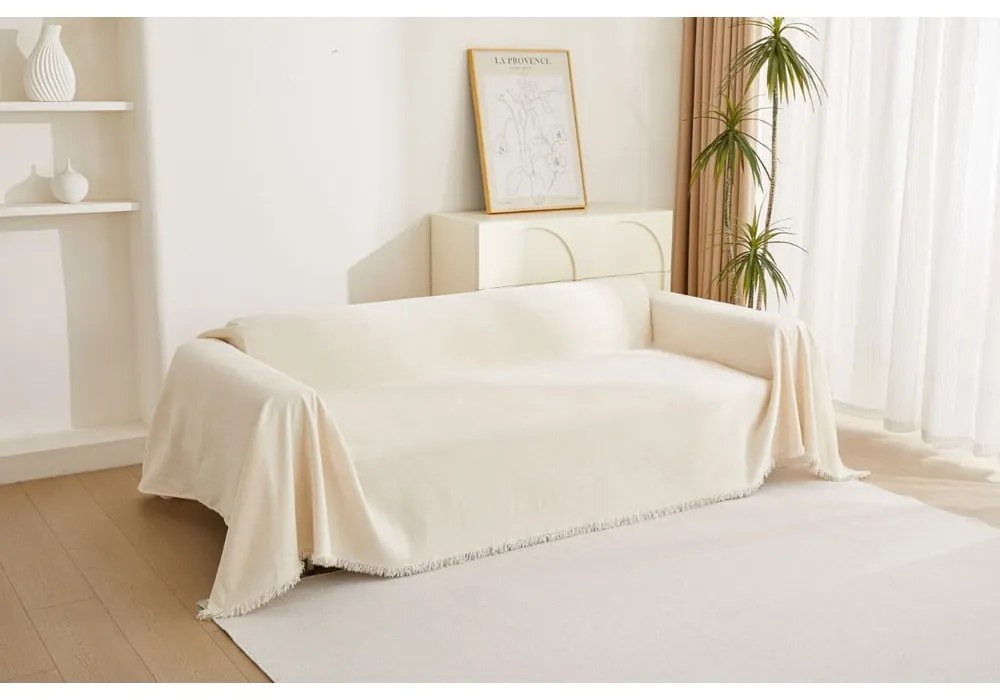 Krémovobiely poťah na kreslo 70 cm Talo – Filumi