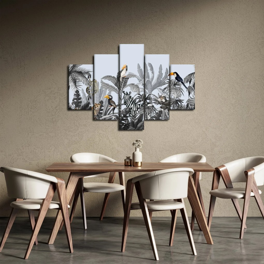 Obraz - Ilustrovaná džungľa (150x105 cm)