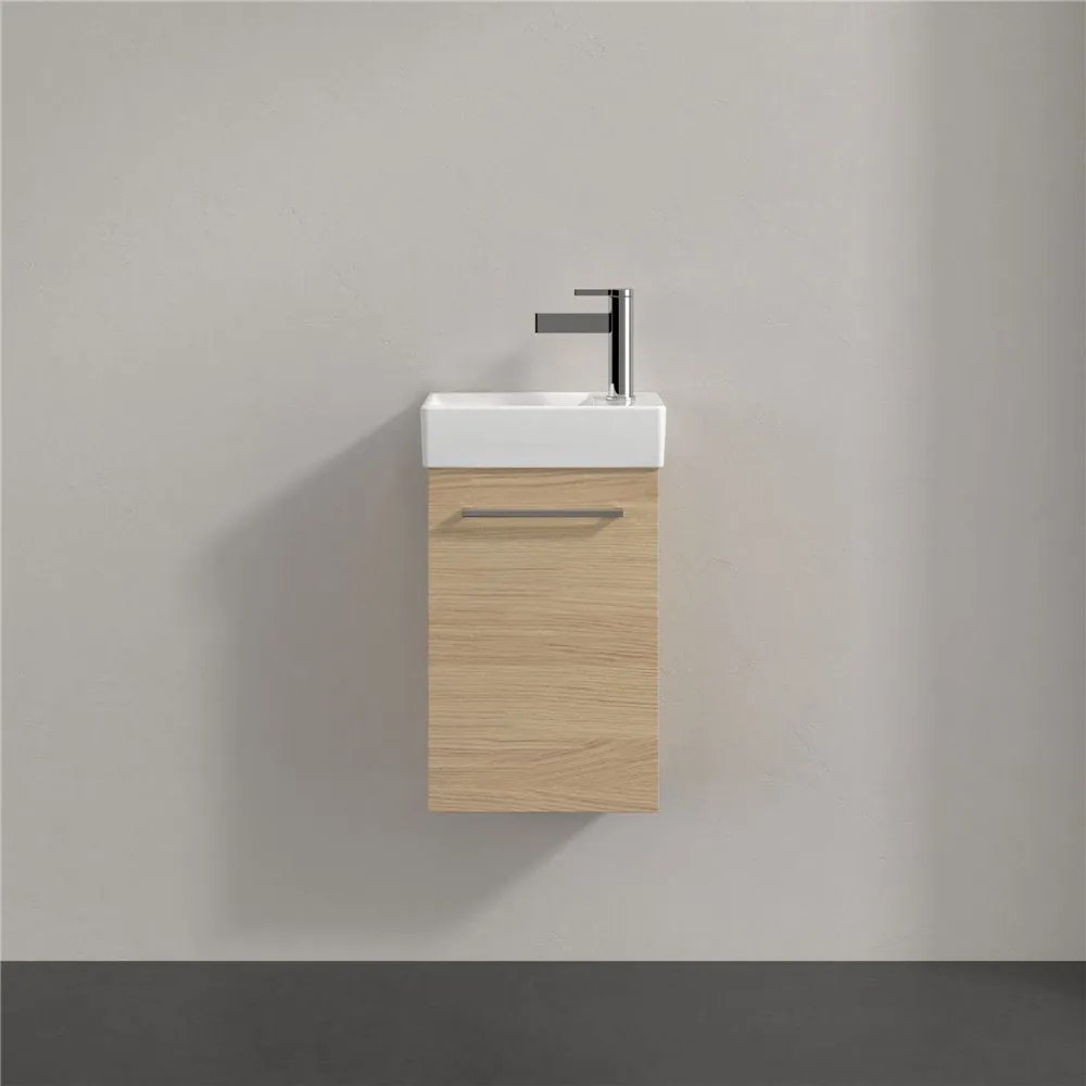 VILLEROY &amp; BOCH Avento závesná skrinka pod umývadielko, 1 dvierka, pánty vľavo, 340 x 202 x 514 mm, Nordic Oak, A87600VJ